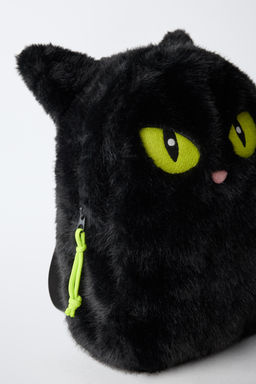 HALLOWEEN SHEEPSKIN CAT BACKPACK - Zara фото 3
