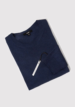 Bisiklet Yaka Lacivert Kazak - Mavi фото 10