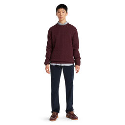 Свитер Timberland Sweater Phillips Brook Lambswool Cable Crew Regular бордовый  фото 2