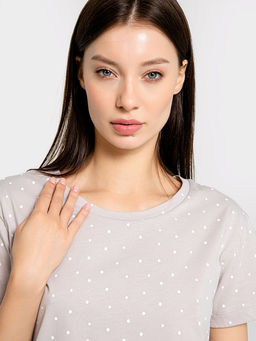 Комплект женский (джемпер, шорты) розовый в горошек - Mark formelle фото 4