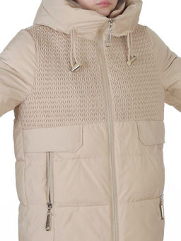YR-6619 BEIGE Куртка зимняя женская (150 гр. холлофайбер)