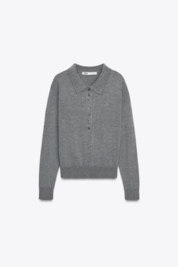 PLAIN KNIT POLO SHIRT - Zara фото 25