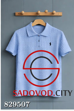 Женская футболка-поло однотонная