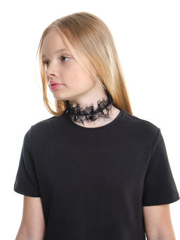 Чокер ажурный черный PR3638 черный