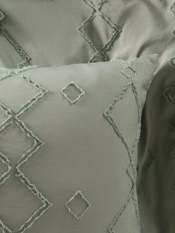 Постельное бельё 2-спальное Тафтинг орнамент 175?215 см,200?230 см,50?70 см-2 шт., зелёное, 110 г/м? - Lovelife фото 7