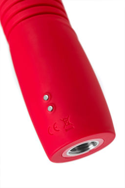 Фрикционный фаллоимитатор с вибрацией LOVENSE Gravity, красный, силикон, 25,9 см