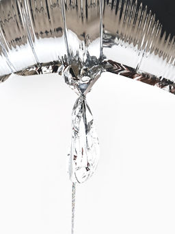 Цена за 2 шт. Воздушные шары фольгированные 18" "Звезда" цвет серебро,  набор 5 штук