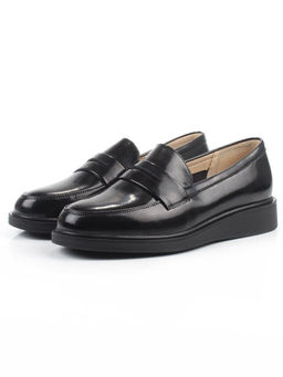 03-PDEB93-3 BLACK Лоферы женские (натуральная кожа)