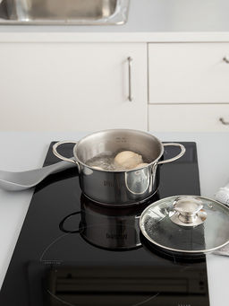 Кастрюля с крышкой 1л серебристый нержавеющая сталь