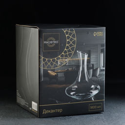 Декантер Magistro, 1.8 л, 20×25 см, стекло, прозрачный
