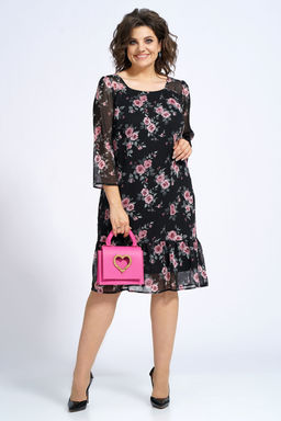 Платье ALANI 2148 розы на черном - Alani collection фото 4