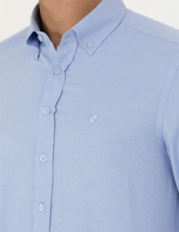 A__k Mavi Slim Fit Uzun Kollu G_mlek - Pierre cardin фото 7