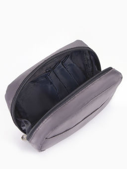 Косметичка дорожная на молнии с карманом, на подкладке, серая - Simaland фото 7