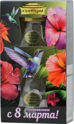 Конфуций. Набор Чайная пара. Цветочная фантазия 120 гр. карт.упаковка