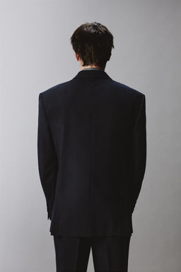 LIMITED EDITION DOUBLE-BREASTED WOOL BLEND SUIT BLAZER - Zara фото 3