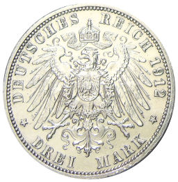 3 марки 1912 года А Германия (Пруссия)