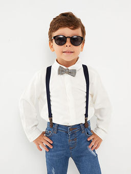 Uzun Kollu Basic Erkek Bebek G?mlek ve Papyon 2li Tak?m