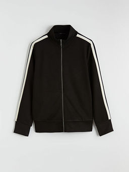 Dik Yaka Soft Touch Kad?n Fermuarl? Sweatshirt