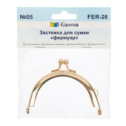 Gamma FER-26 Застежка для сумки фермуар 7.5 x 5.5 см 1 шт. №05 под золото