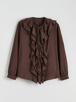 Bisiklet Yaka F?rf?rl? Bluz