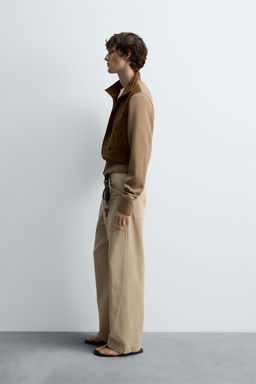 LIMITED EDITION COMBINED LEATHER JACKET - Zara фото 4