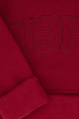 K_z _ocuk Pembe Kap__onlu _ardonlu Basic Sweatshirt Sepette S_rpriz _ndirim - U.s. polo assn фото 4