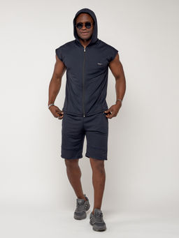 Спортивный костюм летний мужской темно-синего цвета 22610TS - FUYOUKAI фото 6