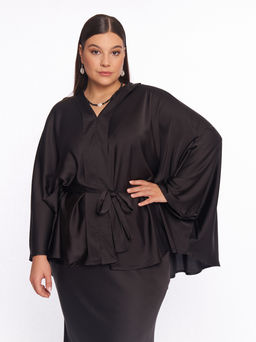 Атласная блузка TBL73537BLK01 - Артесса фото 2