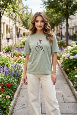 K13545 Футболка OVER SIZE (хлопок) МЯТНЫЙ