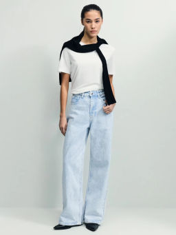 Джинсы wide leg с высокой посадкой / Zarina