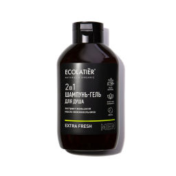 Ecolatier MAN Шампунь и гель для душа 2 в 1 Extra Fresh мужской, 400мл