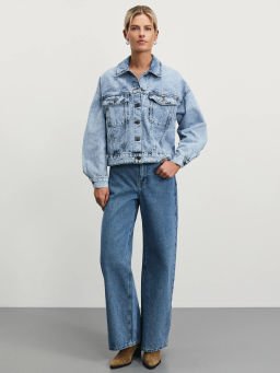 Джинсовая куртка на пуговицах / Zarina  фото 2