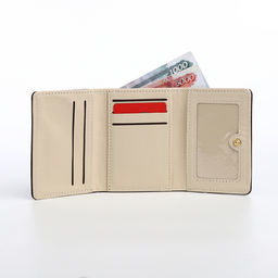 Кошелёк женский на кнопке, 10.5×3×8.5 см, однотонный, чёрный