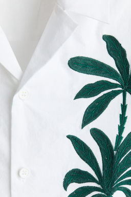 Camisa resort con motivo bordado Relaxed Fit - H&m фото 5