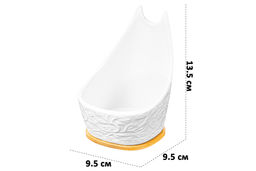 Подставка под ложку 180 мл 9,5*9,5*13,5 см Веточки-цветочки на бамбуковой подставке - Elan gallery фото 2