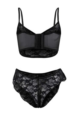 Siyah Dantel Kaps?z Ic Camas?r? Tak?m? THMSS26CC00003 - Trendyolmilla фото 3