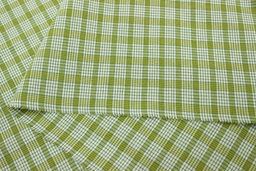 Вареный (стираный) хлопок Клетка-сеточка цв.лесная трава, ш.2.5м, хл-100%, 115гр/м.кв - Купава фото 3