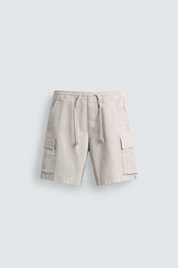 BERMUDA CARGO RELAXED FIT LAVADO / Hielo - Zara фото 7
