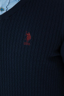 Мужской темно-синий базовый свитер Неожиданная скидка в корзине - U.s. polo assn фото 14