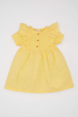 K?z Bebek K?sa Kollu Fitilli Kaskorse Elbise - Defacto фото 2