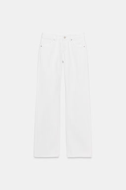 JEANS TRF WIDE LEG TIRO BAJO / Blanco - Zara фото 4