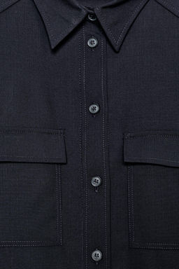 100% WOOL SHIRT ZW COLLECTION - Zara фото 7