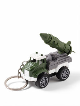 Брелок на кольце "Военный грузовик с боеголовкой" колёса крутятся 8х3,8х5,2 см