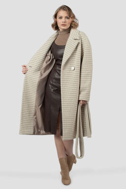 01-12120 Пальто женское демисезонное (пояс) - El podio фото 2