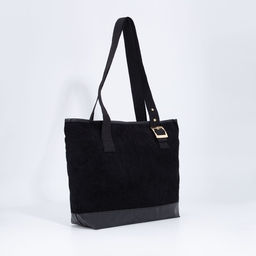 Сумка-шопер на молнии, наружный карман, цвет чёрный - Simaland фото 3