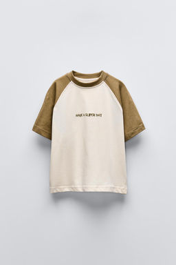 SLOGAN RAGLAN T-SHIRT
