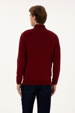 Erkek Bordo Basic Triko H_rka