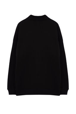 TRENDYOL MAN Buyuk Beden Siyah Oversize/Genis Kesim Fermuarl? Sweatshirt TMNAW25AO00028 - Trendyolmilla фото 7