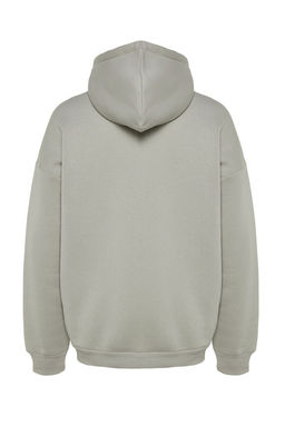 TRENDYOL MAN Turuncu %100 Pamuk Kapusonlu / Genis Kesim Kolej Bask?l? Ici Polarl? Sweatshirt TMNAW24SW00063 - Trendyolmilla фото 10