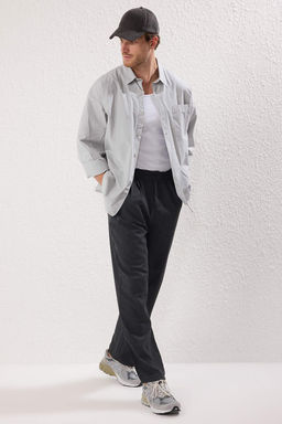 Antrasit Wide Leg Bol Kumas Baggy Pantolon TMNSS23PL00039